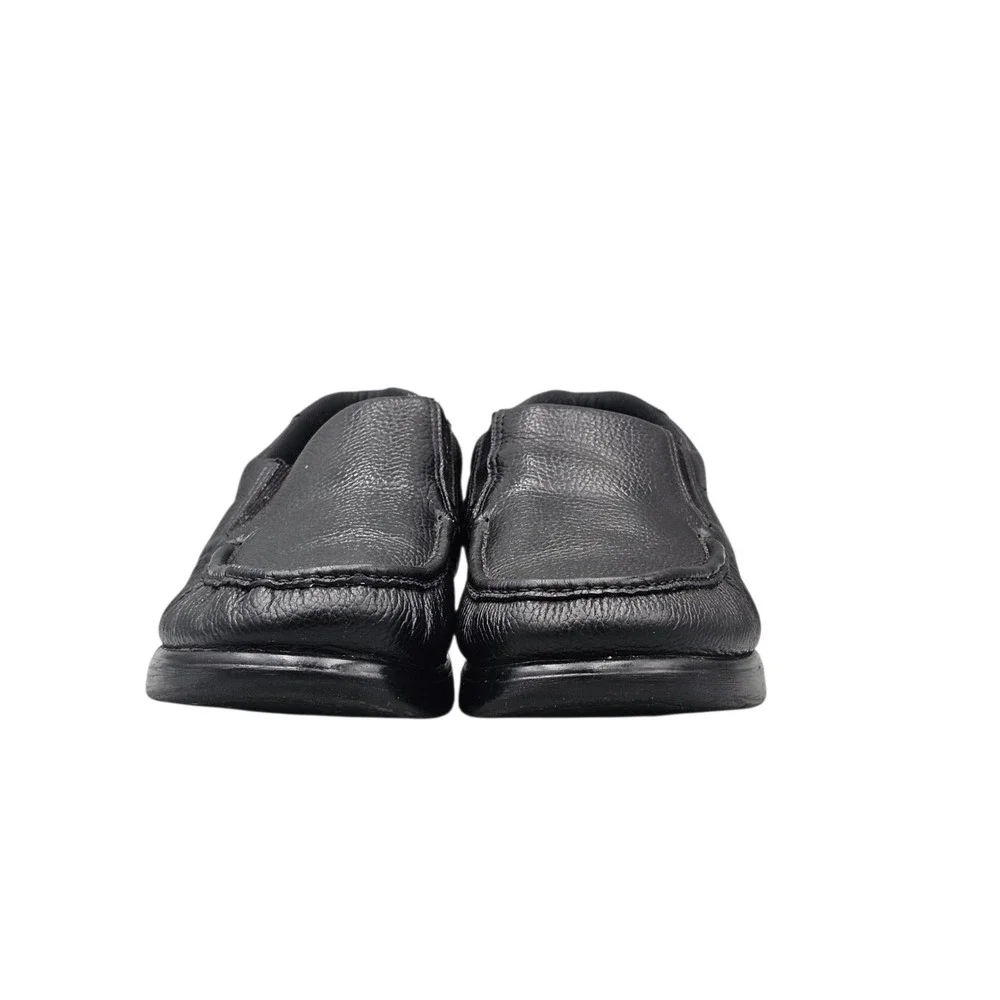 SAS Mens Side Gore Black Leather Comfort Moc Toe Loafers Shoes 14 M H6970081-3
